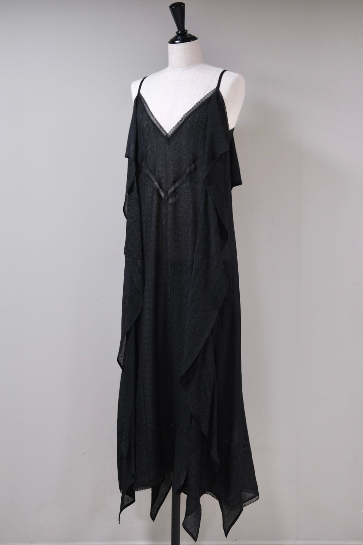FETICO】LACE JACQUARD CAMI DRESS -Black- | loop
