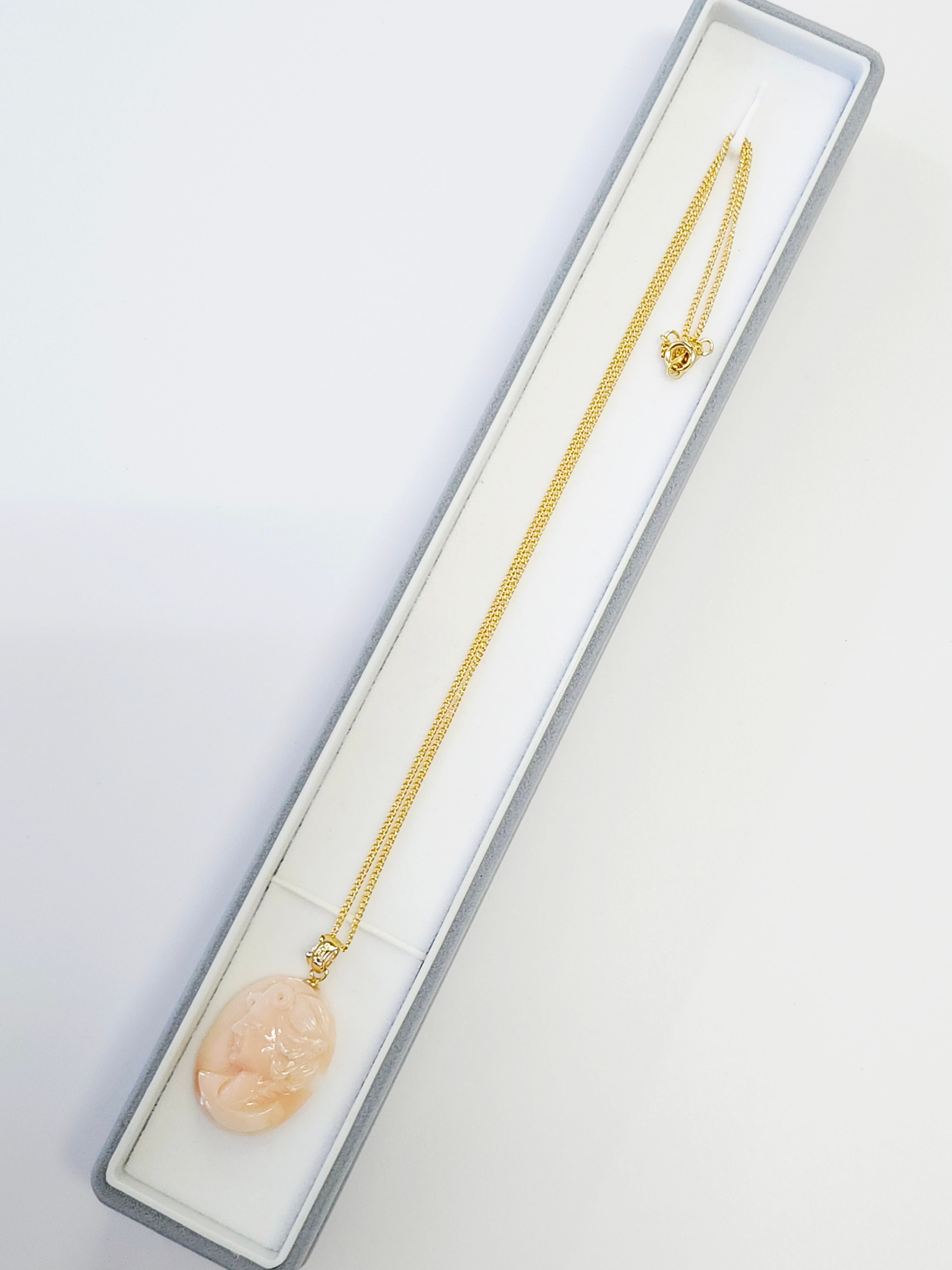 宝石珊瑚カメオ(シルバー) 084 【商品紹介動画が商品説明からご覧