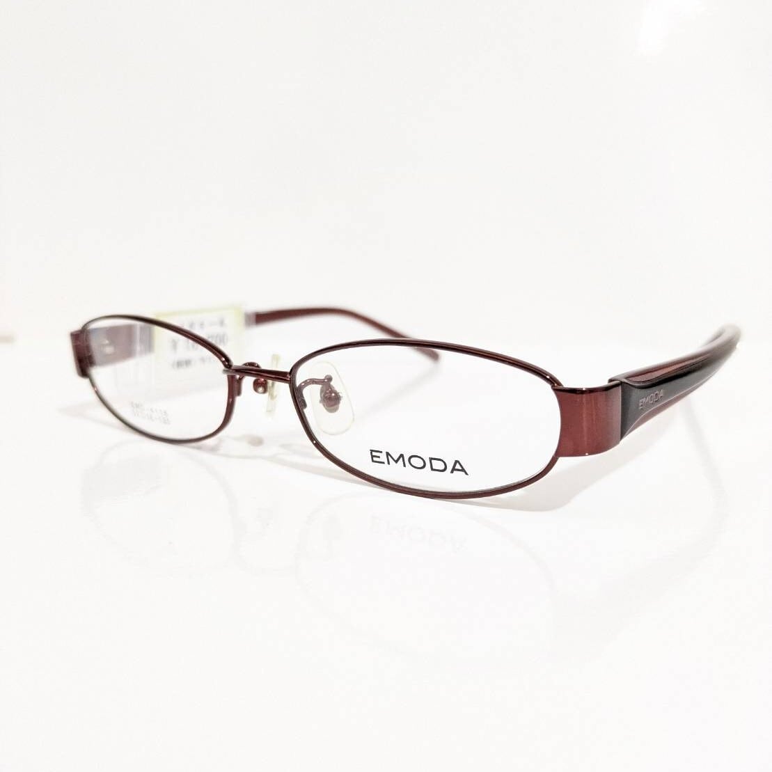 【EMODA】オーバルメタルフレーム レッド