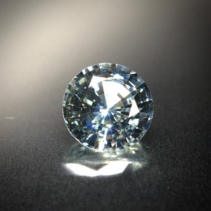 凍てつく青と爽やかな翠色 0.86ct 天然 アイスブルー サファイア