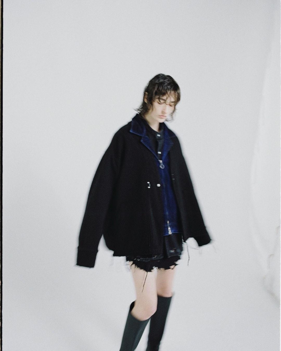 ANCELLM C/VELVET ZIPUP JACKET (NAVY) ANC-JK25 | IAAAM ONLINE STORE