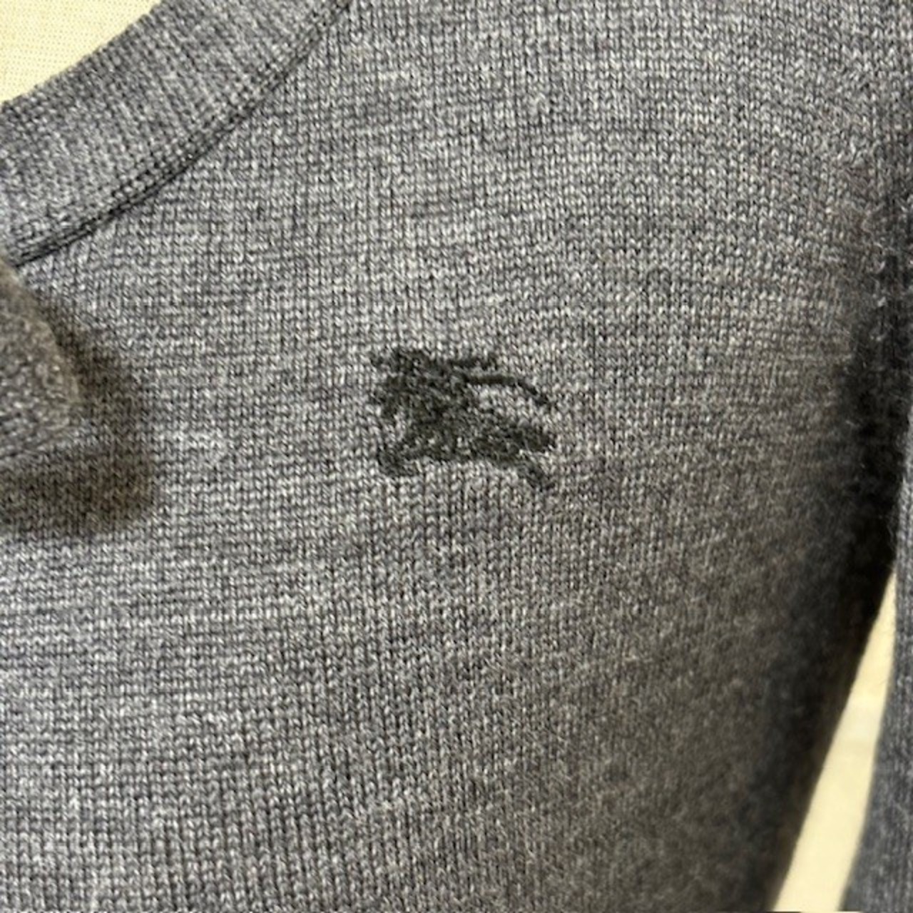 中古 バーバリーブルーレーベル BURBERRY BLUELABEL 五分袖 ニット 