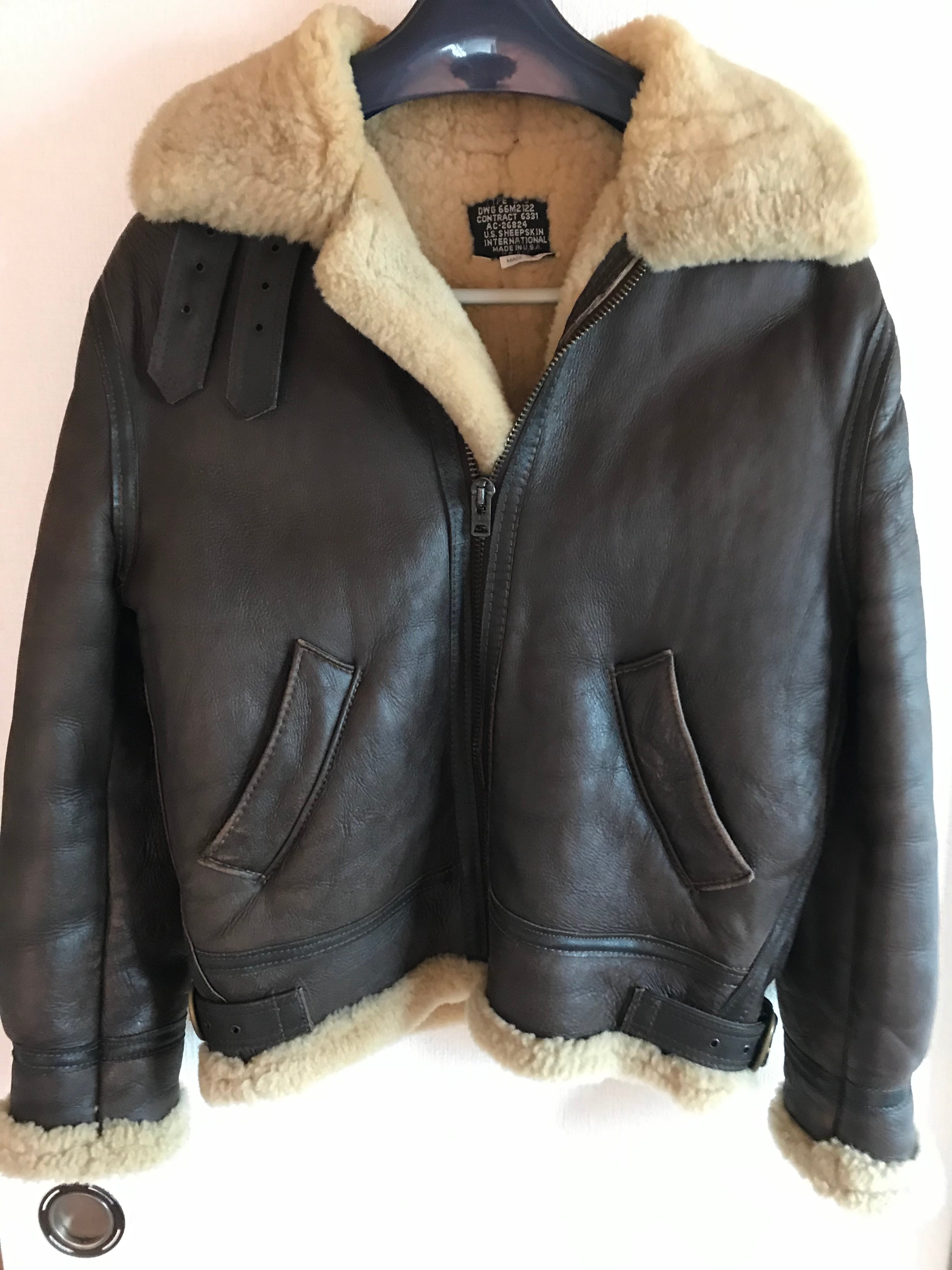 vintage B-3 leather flight jacketnmcstore