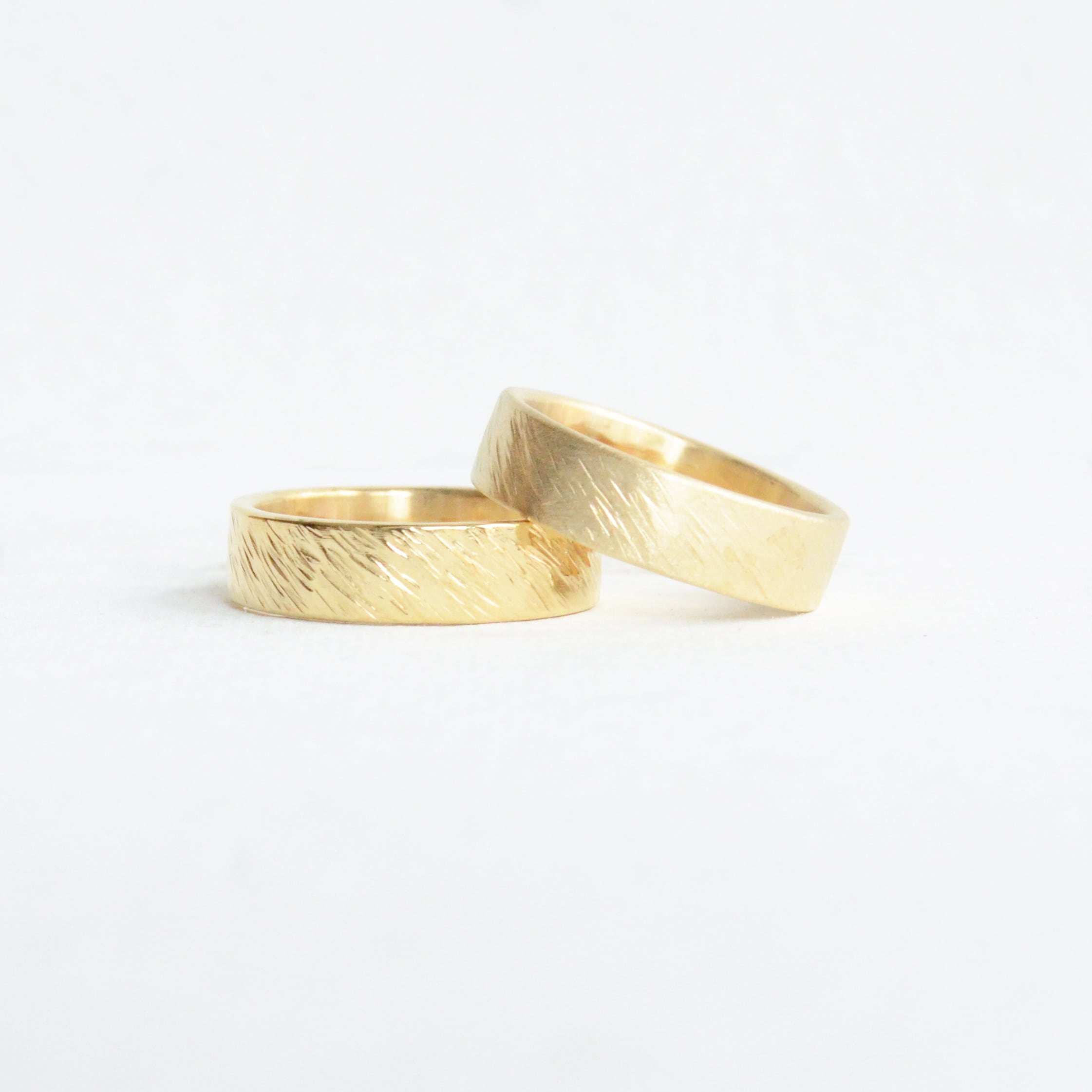 〈Brass〉 diagonal line ring / 5mm