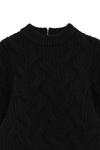 CLANE CABLE SHORT KNIT TOPS
