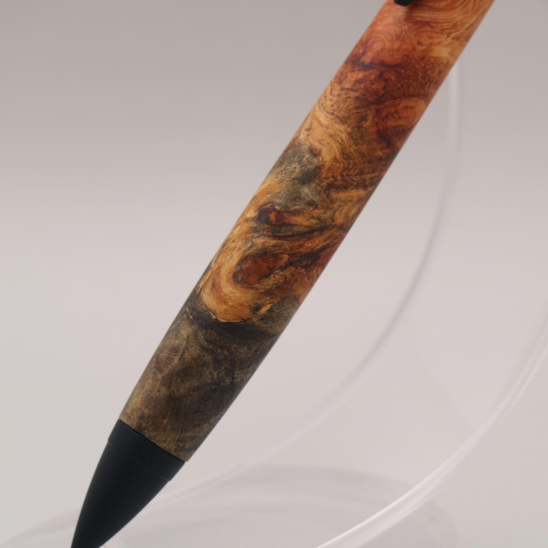 花梨瘤× マットブラック｜木の質感を楽しむ木軸ペン｜250920