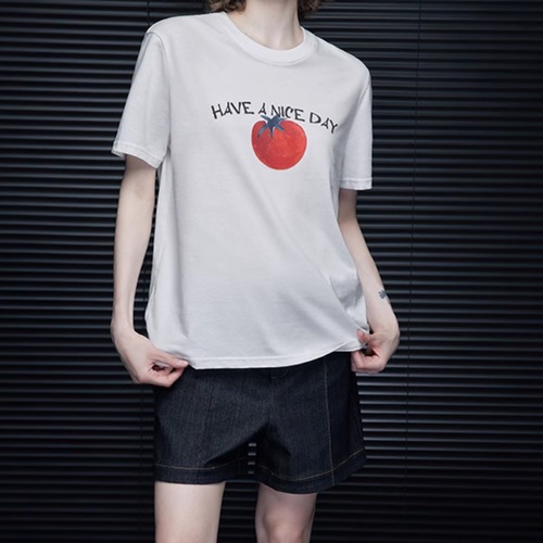 トマトプリントTシャツ ・18839