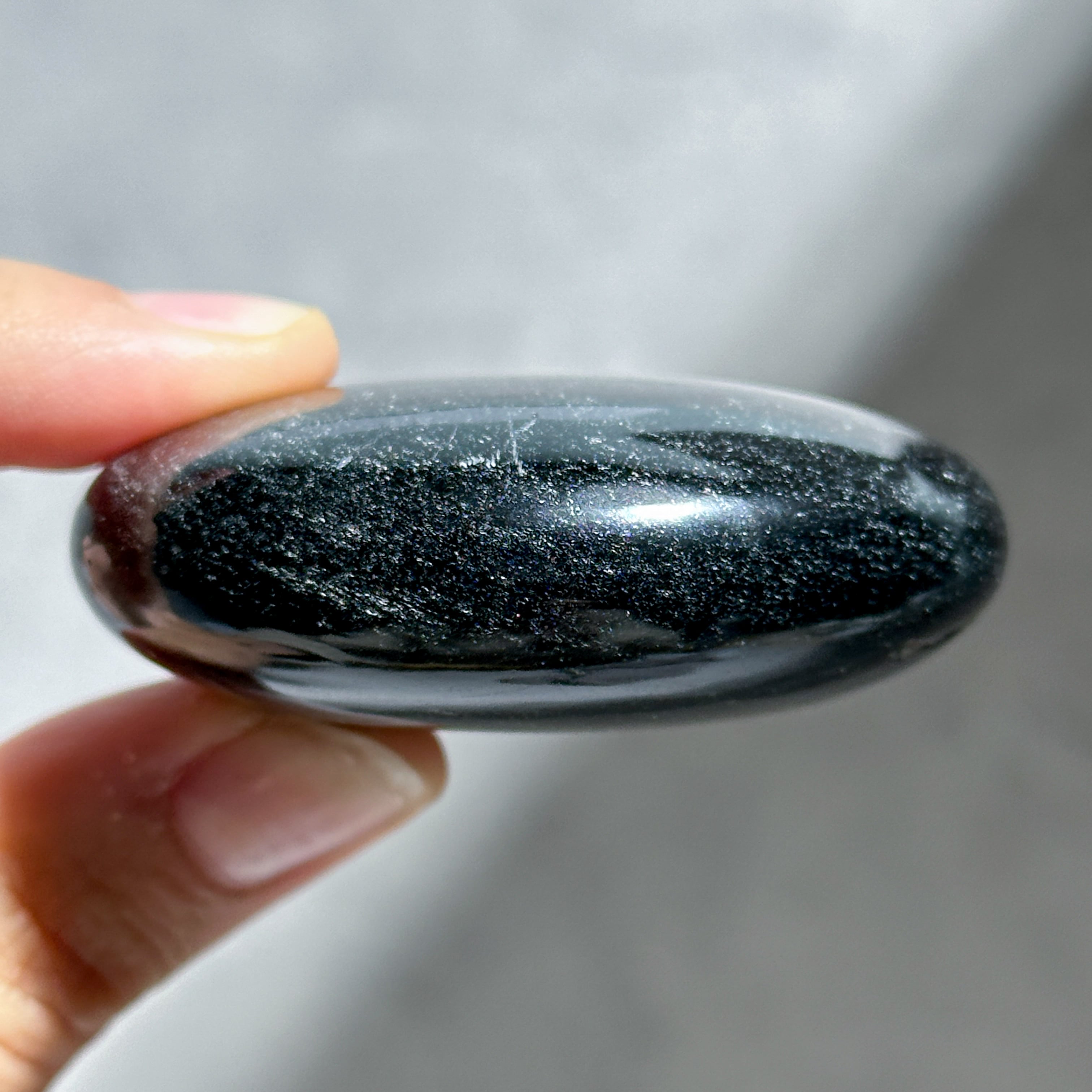 シルバーオブシディアン パーム52◇Silver obsidian◇天然石・鉱物