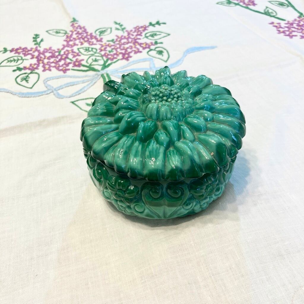 チェコ マラカイトガラス キャニスター | kolbenova