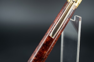 【朱色の銘木】 花梨瘤 紅白 極上 gold BP