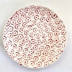 志野赤絵小花文22㎝皿【榛澤宏】