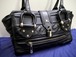 美品28万★BURBERRY PRORSUM バーバリープローサム ユニセックス キルティングデザイン レザー トート バッグ 黒★ 圧巻の最上級ライン♪