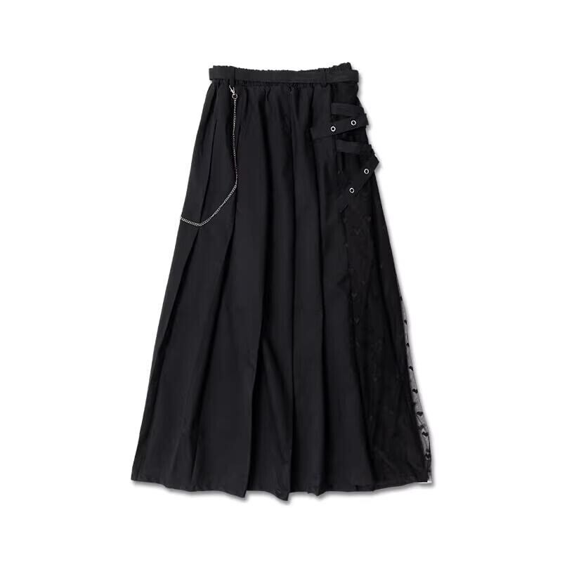 カスタム】ウエストチェーンベルトプリーツロングスカート_20659