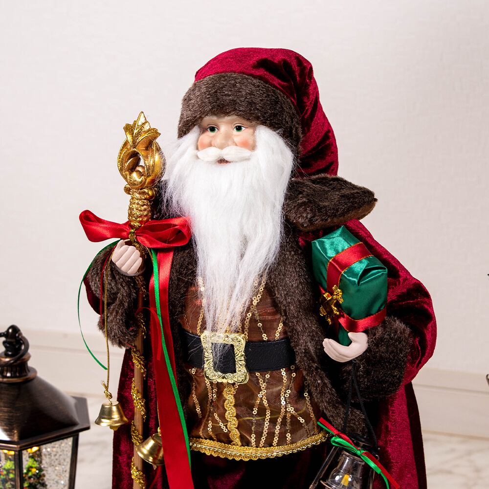 50cm】バーガンディマントサンタクロース(10117) | 一年中クリスマスの