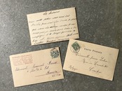 1900s france antique 永遠の少女と少年 ポストカード 3p