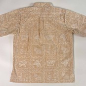 80s 90s ヌードタグ reyn spooner レインスプーナー ボタニカル柄 ハーフボタン BD 半袖 アロハシャツ/ペールオレンジ系 メンズ ビンテージ