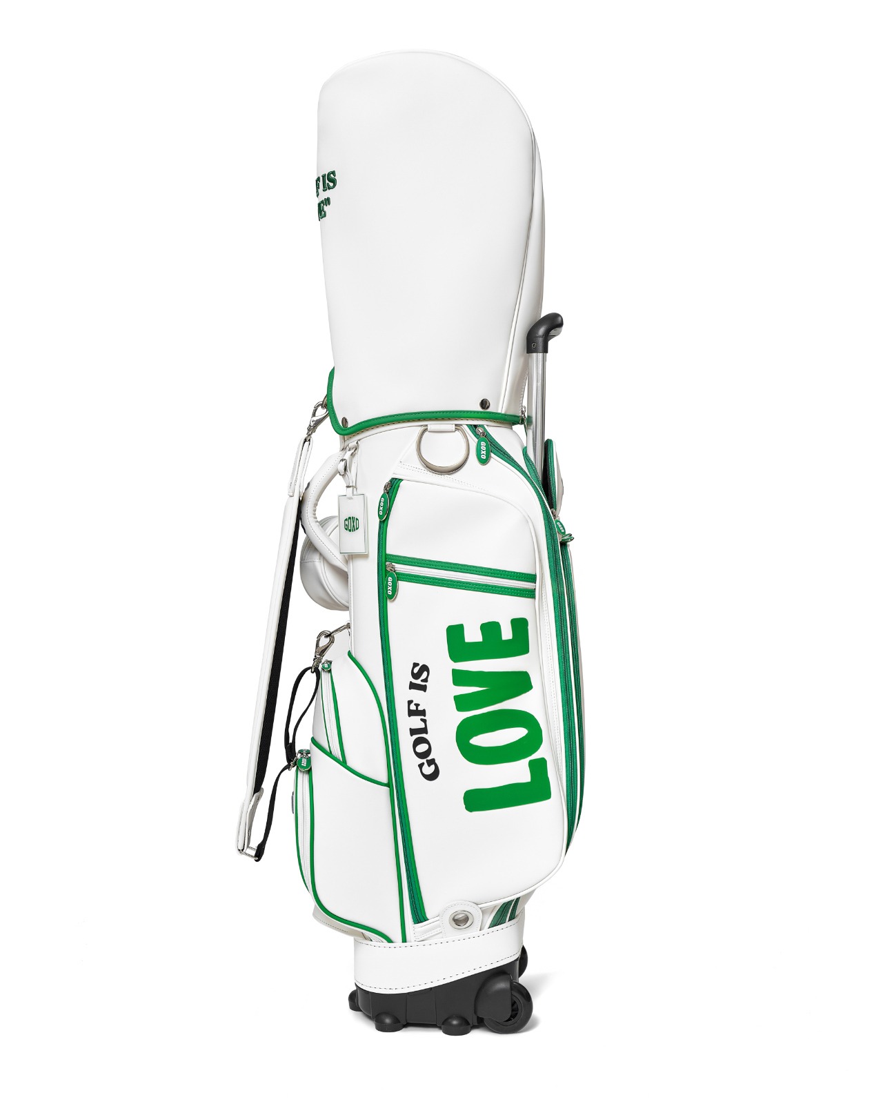 GOXO ゴーエックスオー キャディーバッグ ゴルフイズラブホイールバック ホワイト