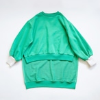 Back long pullover    kids XL(130-140)  / Green