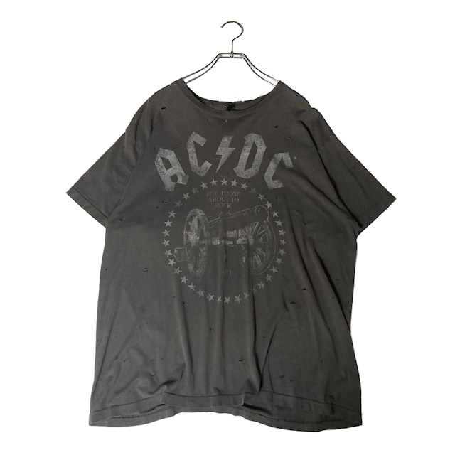【リメイク】AC DC   半袖Tシャツ　XL   プリント