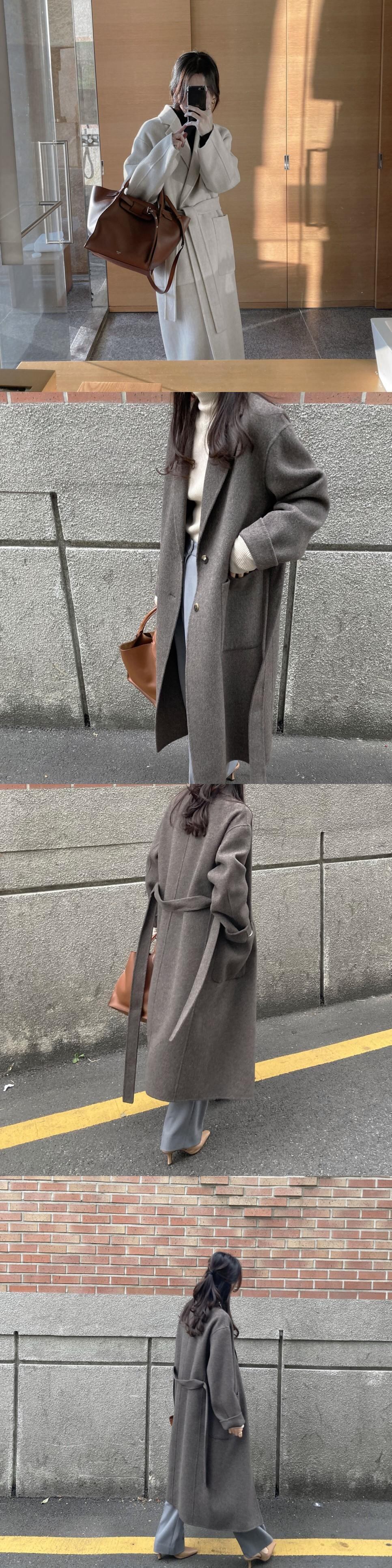 レディース 美品 J&M DAVIDSON 毛100%×ラビットファー 暖かいニットコート