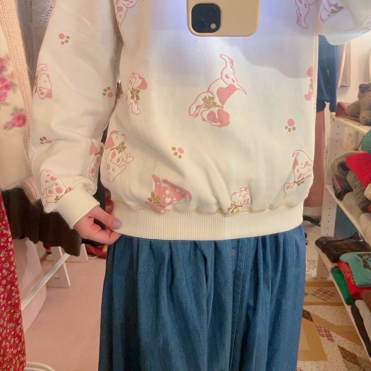 white dog lame sweat