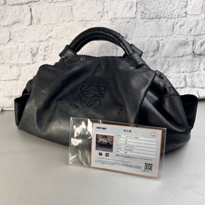 LOEWE ロエベ ナッパ　アイレ アナグラムロゴ ハンドバッグ 黒 A-13128