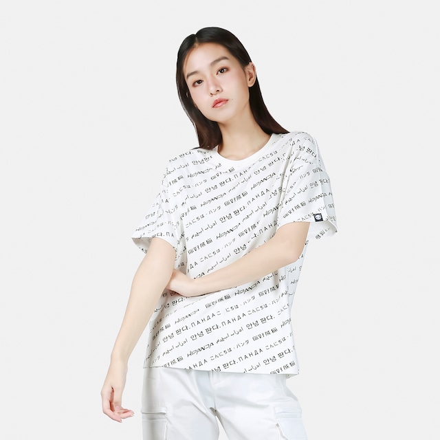 SALE【HIPANDA ハイパンダ】レディース  フルプリント Tシャツ / WOMEN'S FULL PRINT SHORT SLEEVED T-SHIRT / WHITE・BLACK