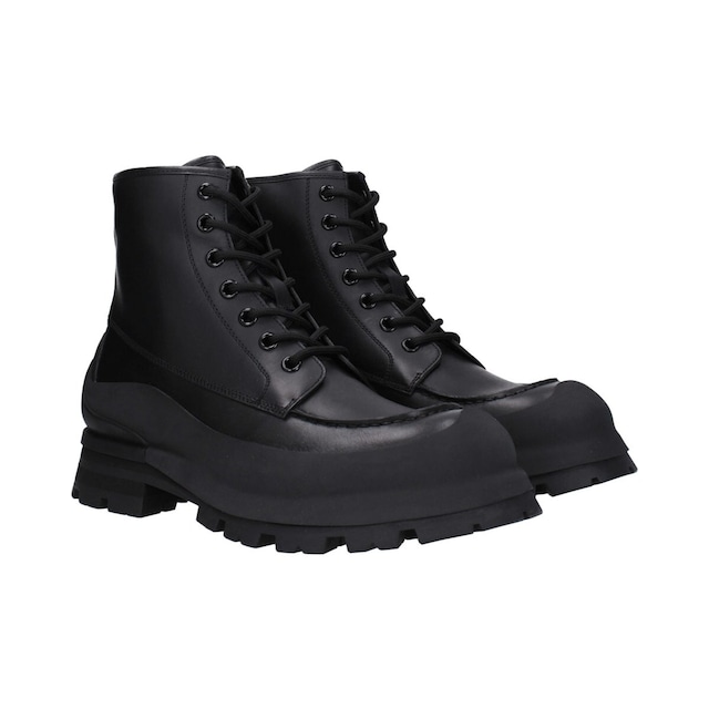 ALEXANDER MCQUEEN アレキサンダーマックイーン メンズ アンクルブーツ レザー ブラック