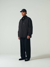 Padded Error Fit Work Shirt Jacket - Black -