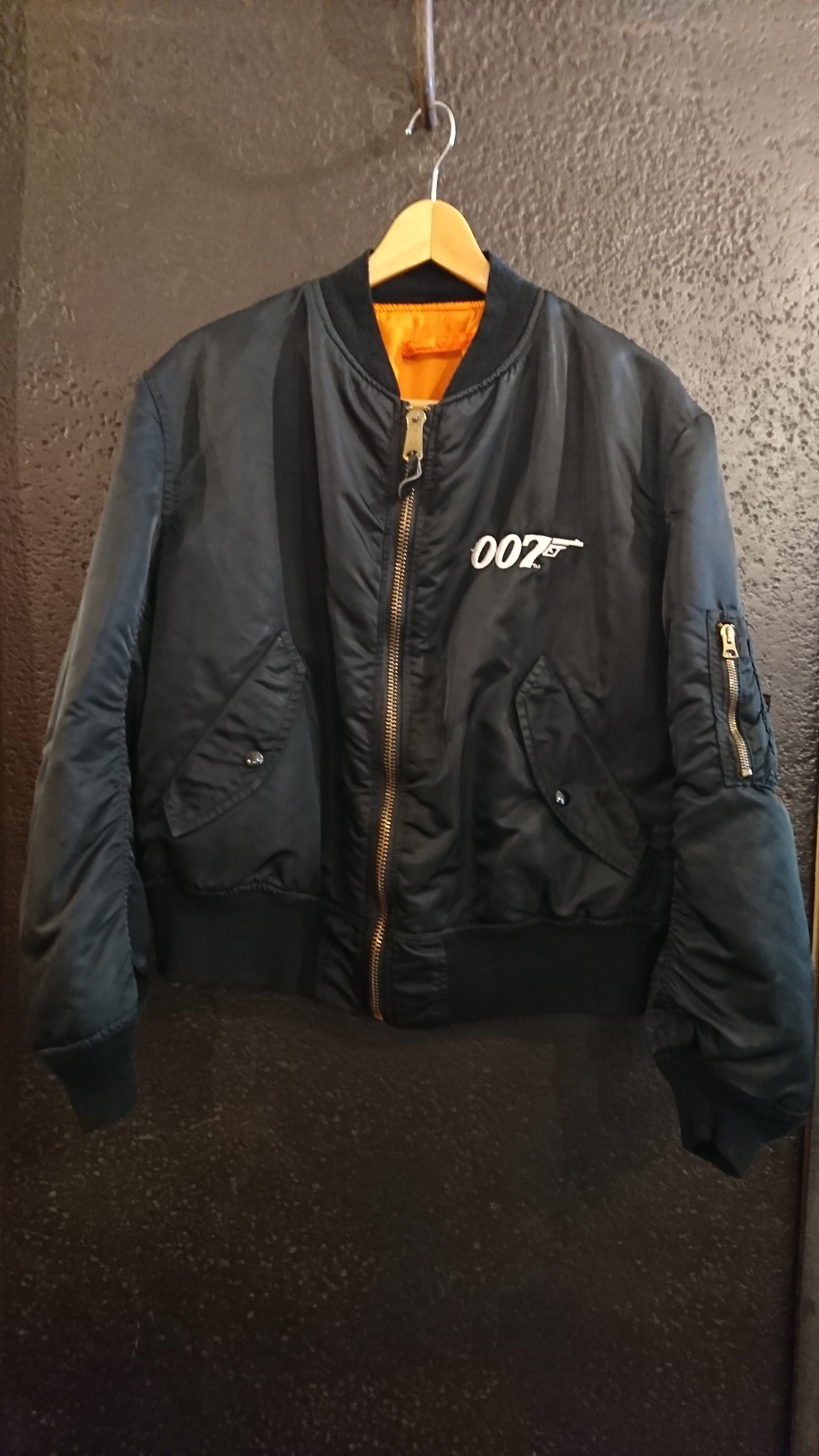 1990s "007 × ALPHA INDUSTRIES BLACK COLOR MA-1"