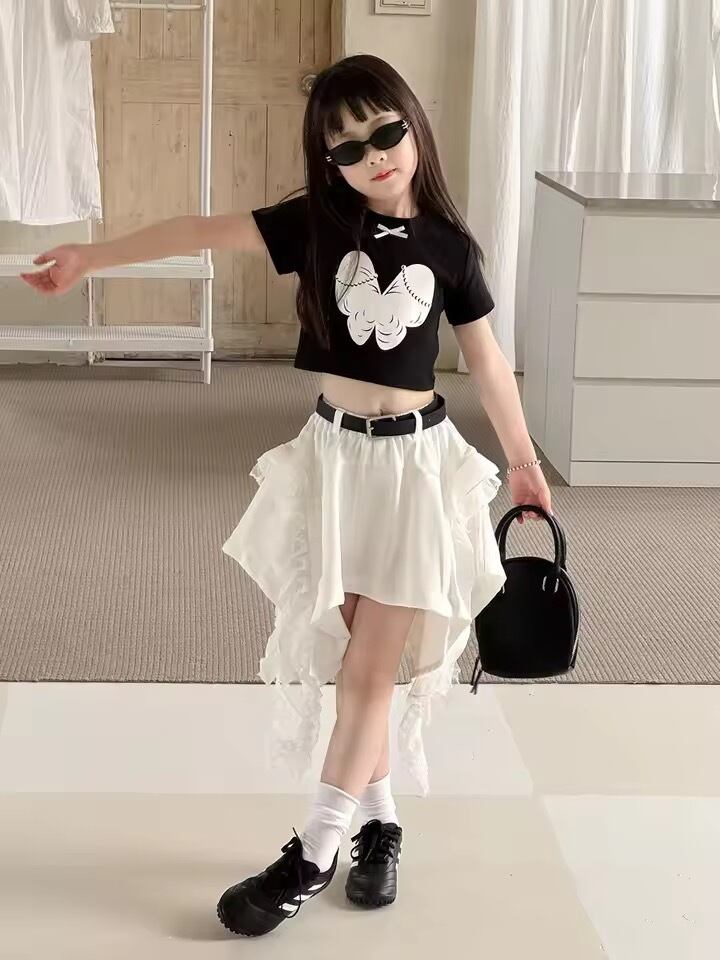 ベルト付きサイドロングスカート