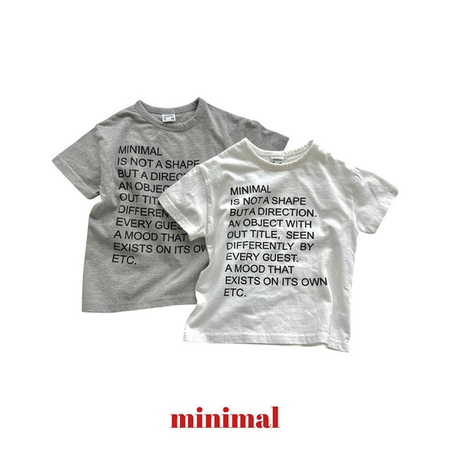 letter short sleeve tee【minimal】 ※2月下旬〜3月上旬発送予定