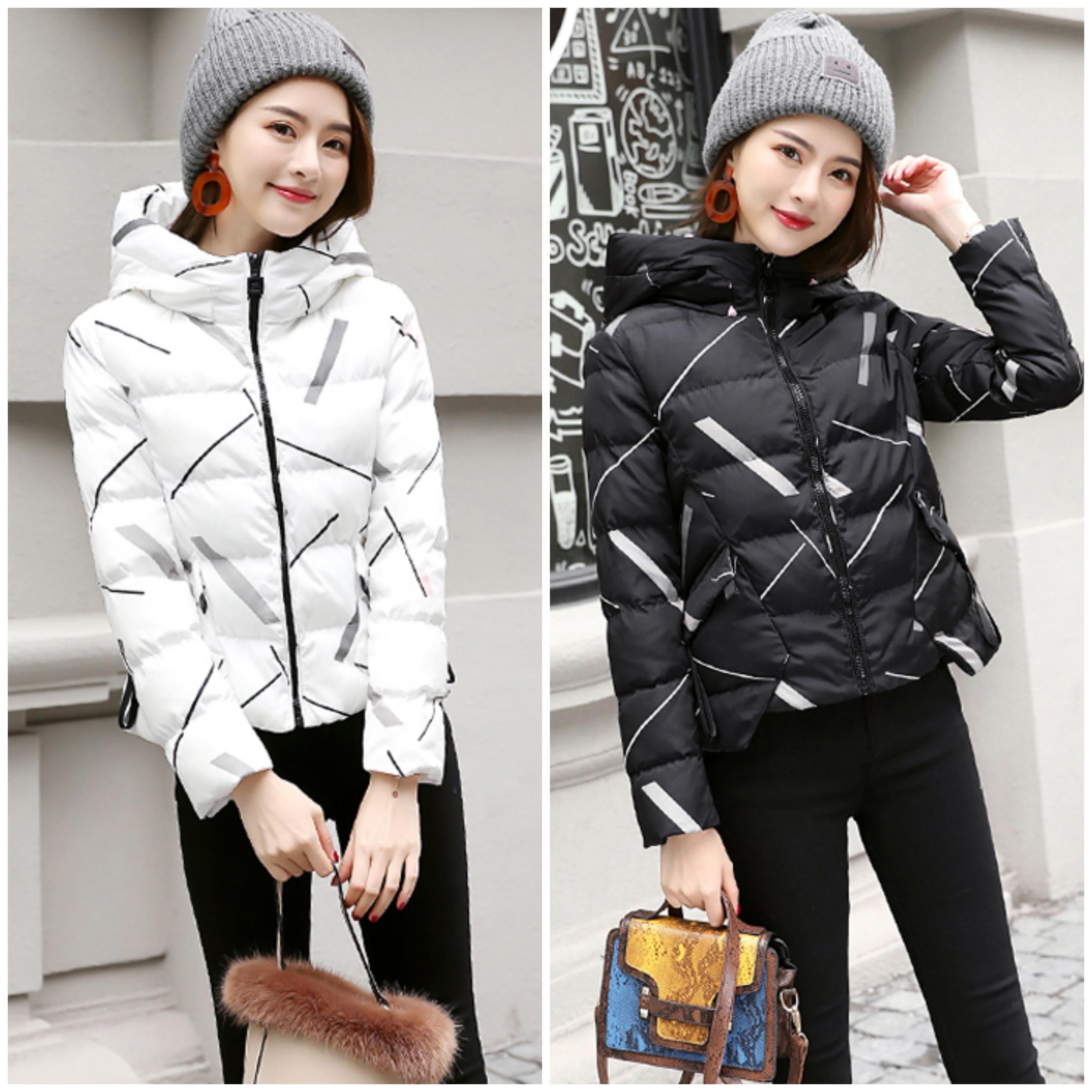 冬 アウター レディース ダウンジャケット 中綿 ポリエステル シンプル かっこいい ジャケット ダウン 防寒 お出かけ 安い 大人 モノトーン 黒 白 Adono アドゥーノ