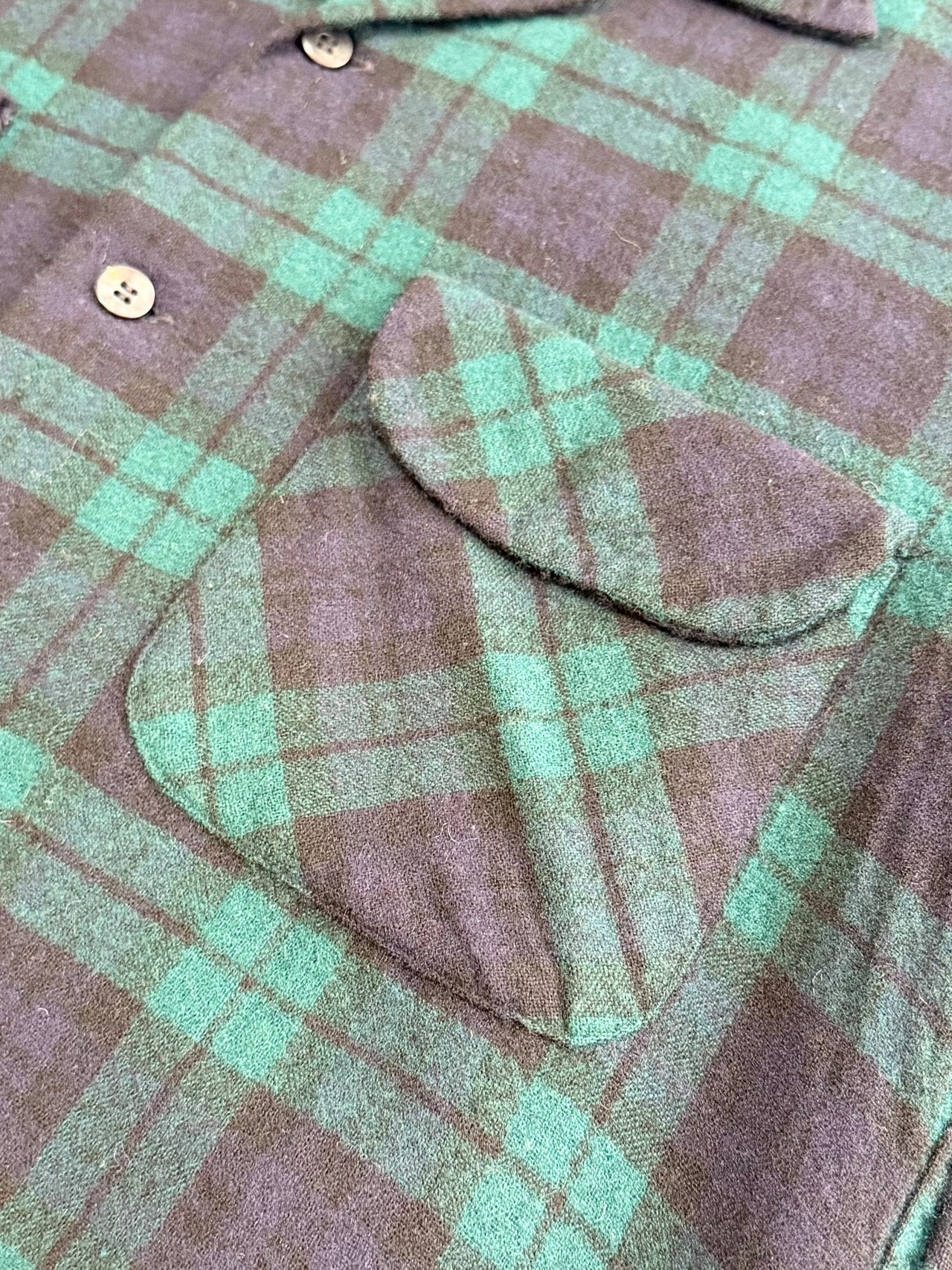 60s PENDLETON WOOL SHIRT Size M
