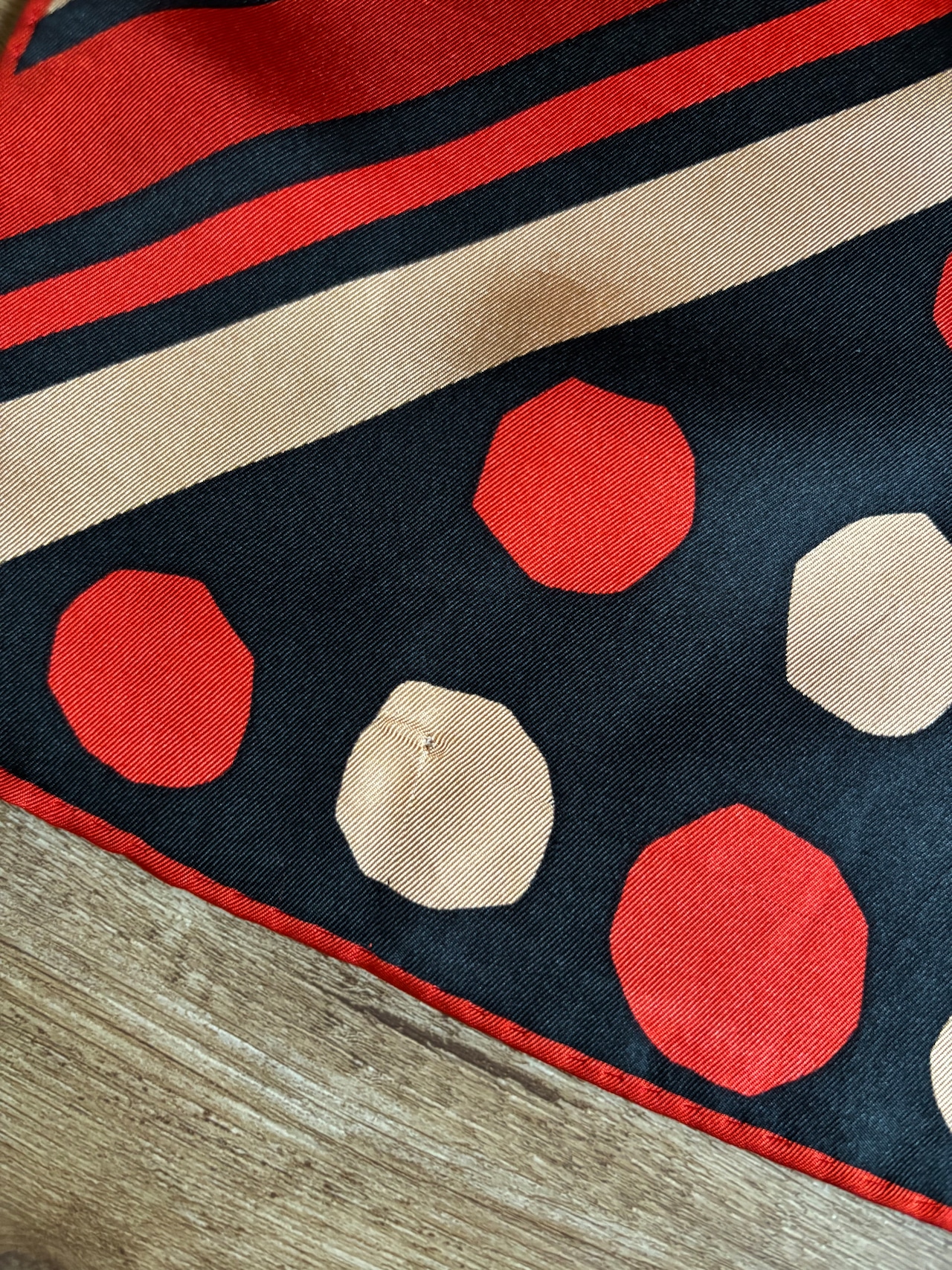 polka dot rétro silk scarf-5151-8