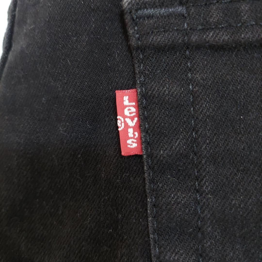 W34 Levi's リーバイス502 ブラックデニム パンツ ワイドバギー 黒