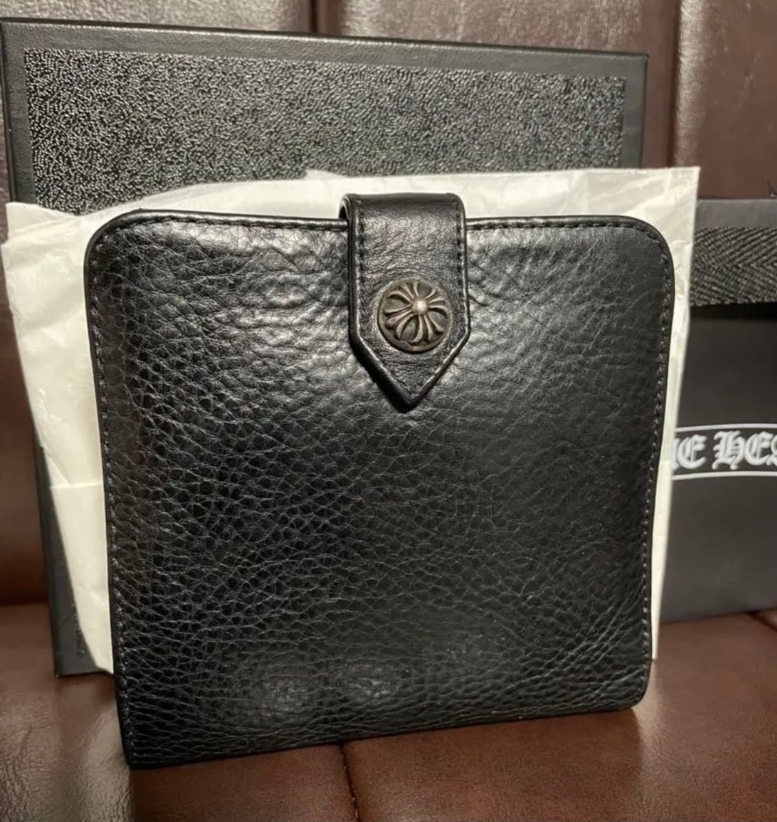 【廃盤美品】CHROME HEARTS スクエアボタンビルウォレット 財布