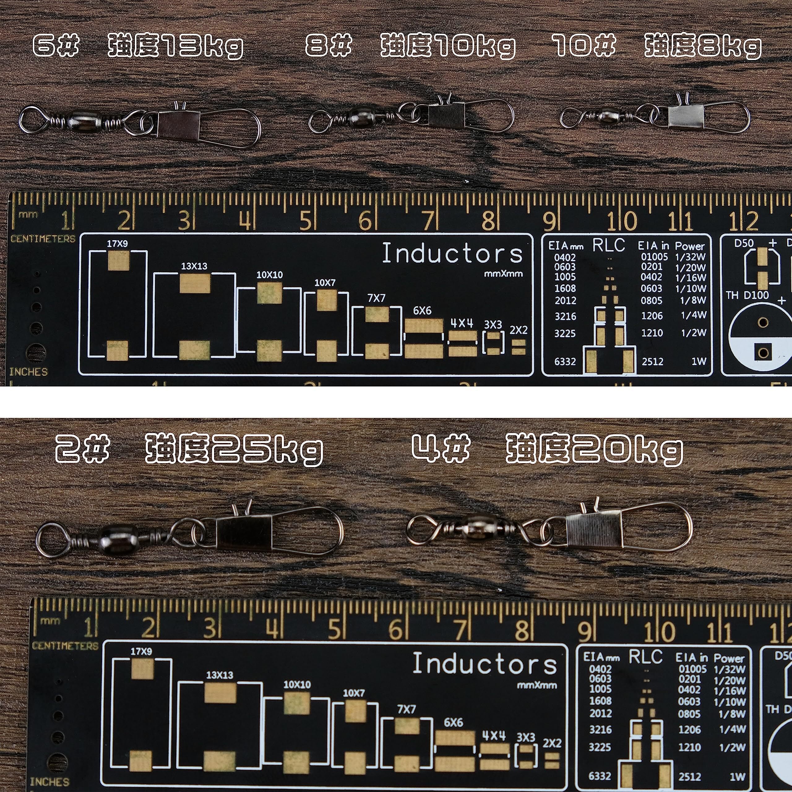 Piscorush タル型サルカンセット Bタイプインタロックスナップ付 樽型
