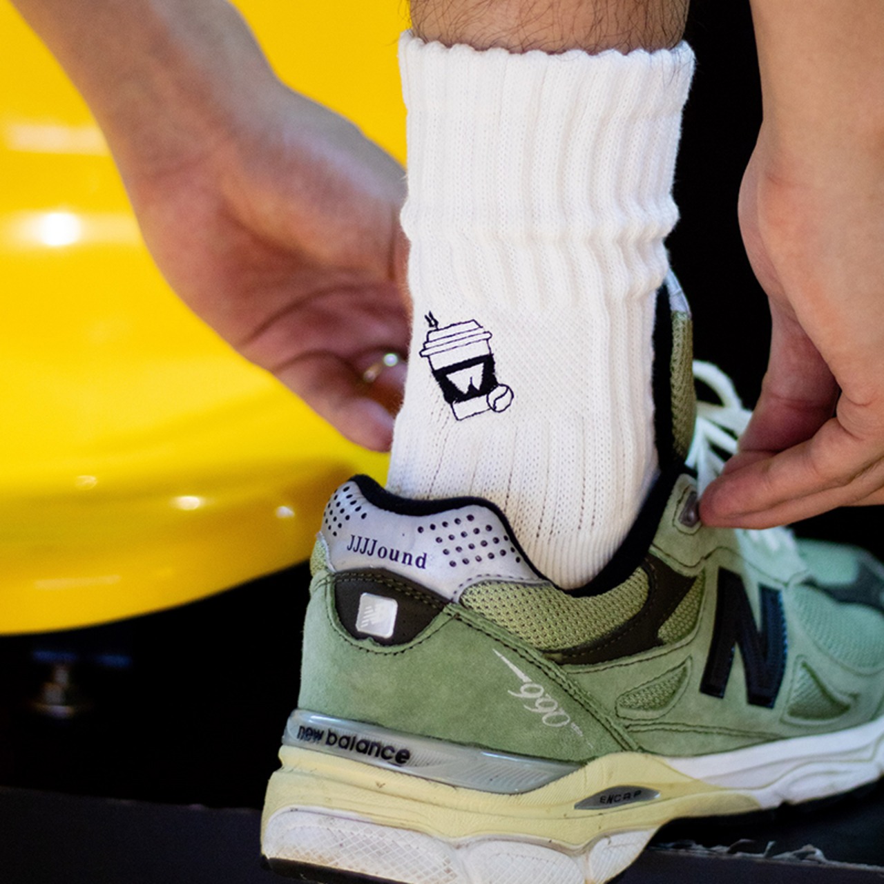 【3足セット】Urban Coffee Embroidery Socks （アーバン コーヒー エンブロイダリー ソックス）