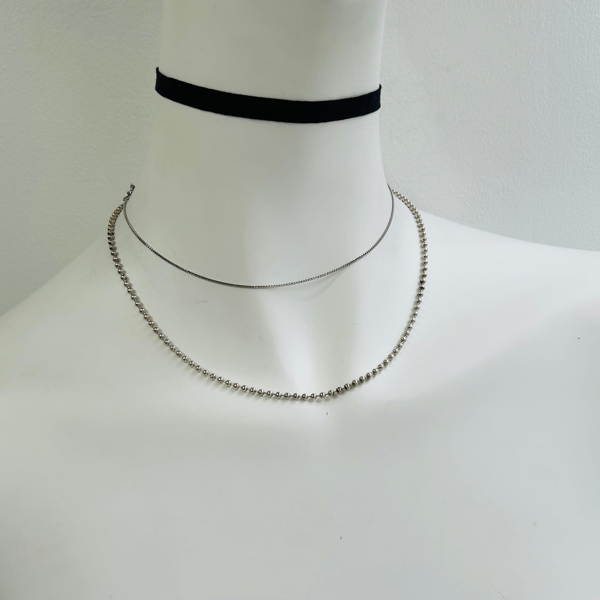 フランスシルバー925 ボールチェーンネックレス（45cm） | Milo