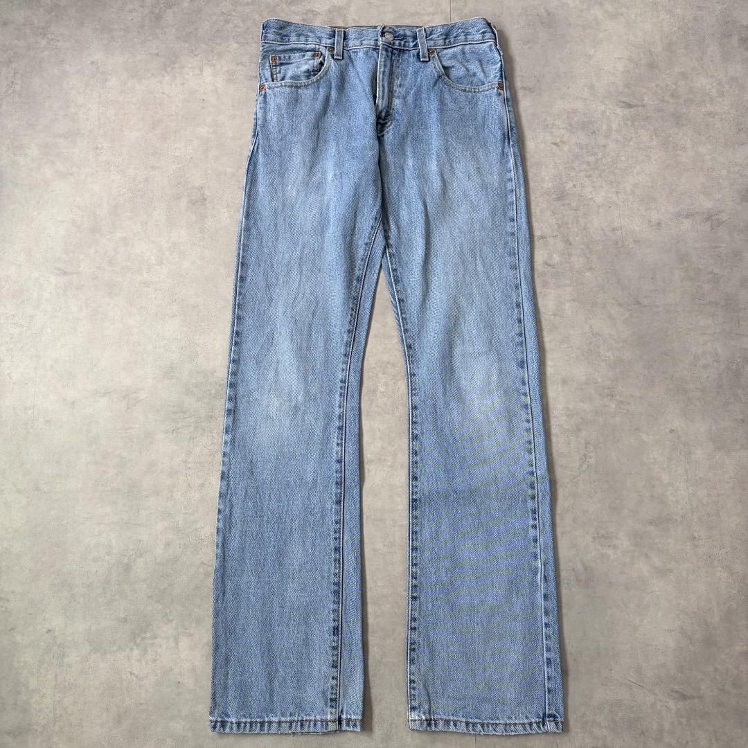 リーバイス517 Levis W30 フレアブーツ 青 古着 ボトム 22092
