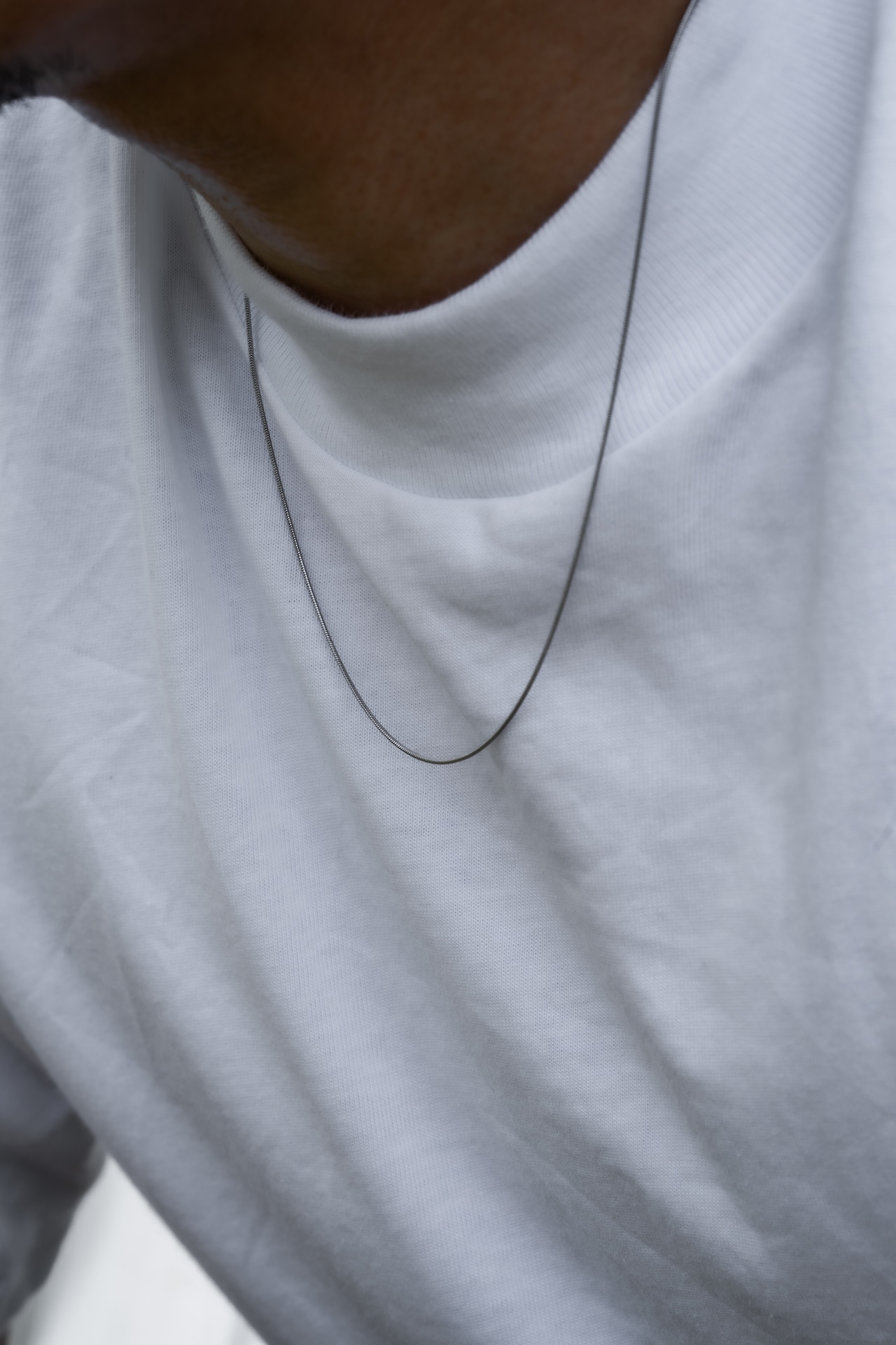 【1mm snake chain necklace】 / SILVER