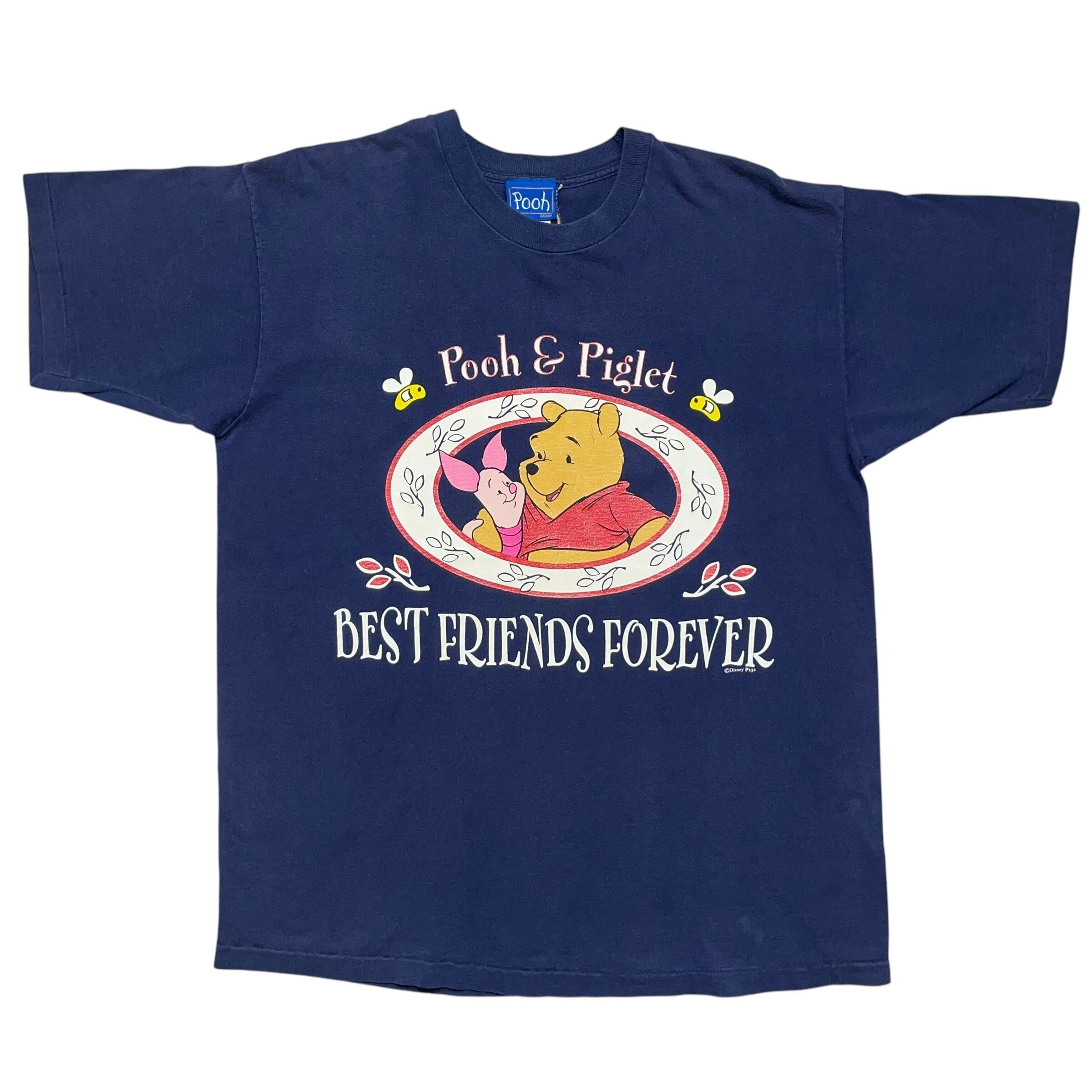 《XL》Disney ディズニー プリントTシャツ シングルステッチ ダークブルー くまのプーさん no.6783