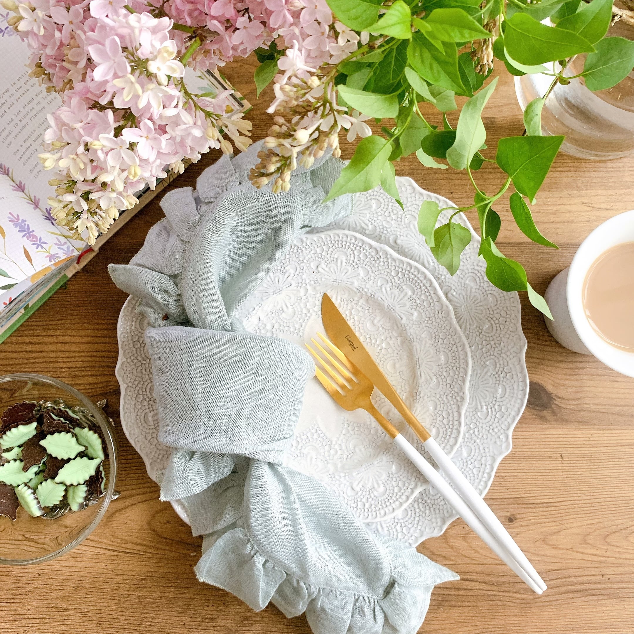 La Ceramica ラセラミカ クリームレースプレート28cm | Floraison