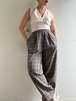 80-90s Vintage Elastic Plaid Cotton Pants