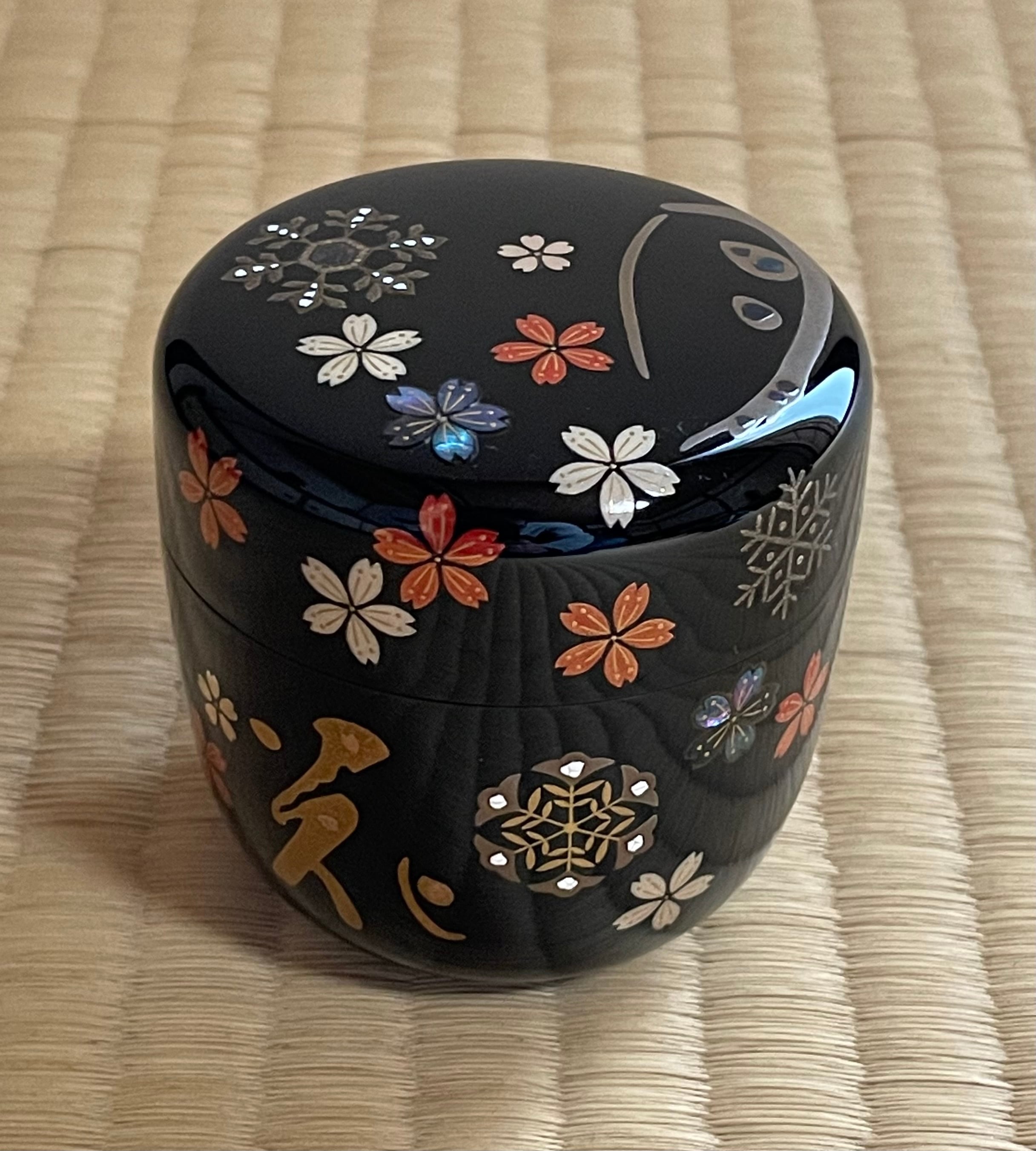 中棗 雪月花（茶平一斎作 茶道具 薄茶器 棗 輪島塗 蒔絵 コレクター 