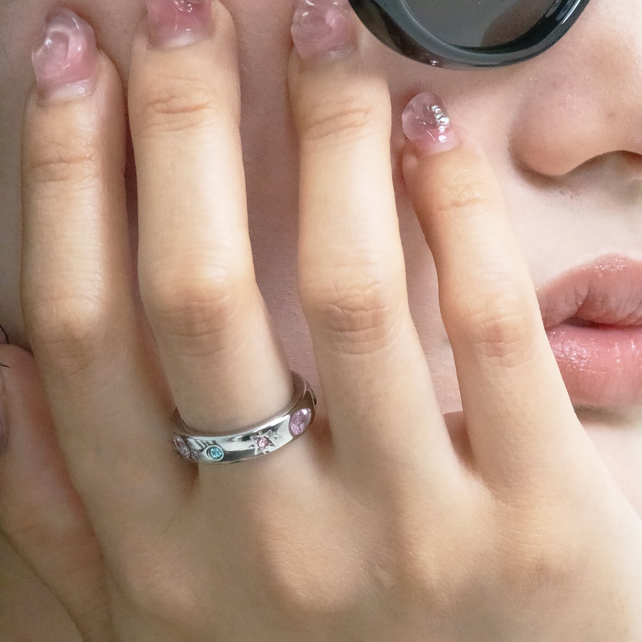 multi color stone ring | FLORES