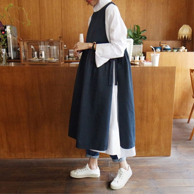 Aラインカフェスタイルワンピース A00394