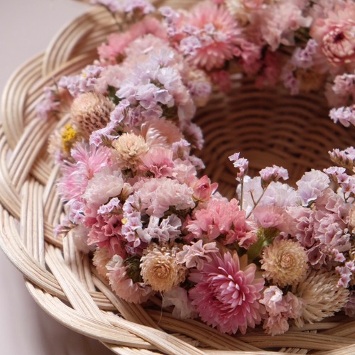 mini pink wreath