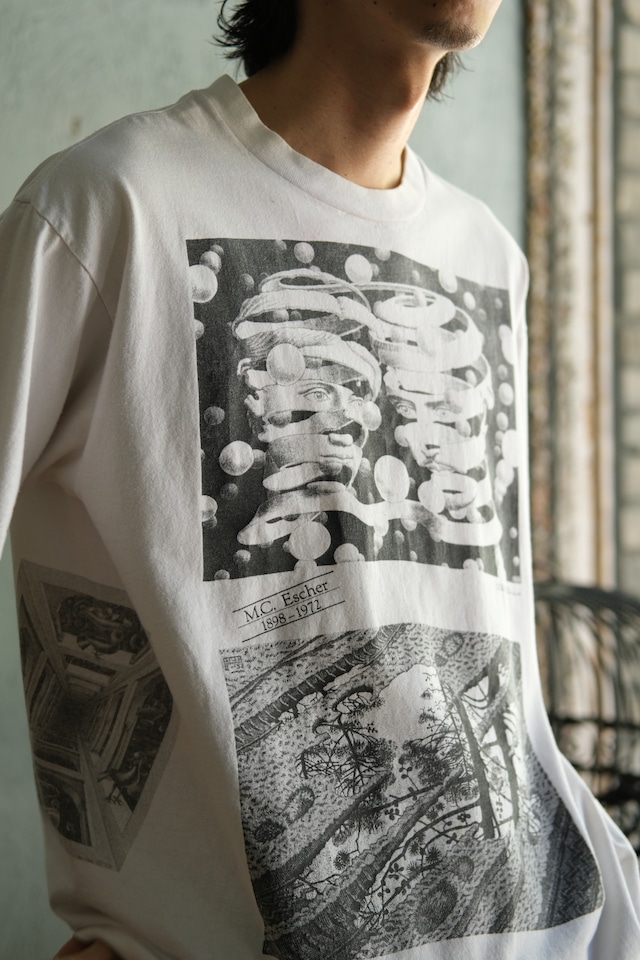 Utah/90's "M. C. Escher" art print tee shirt